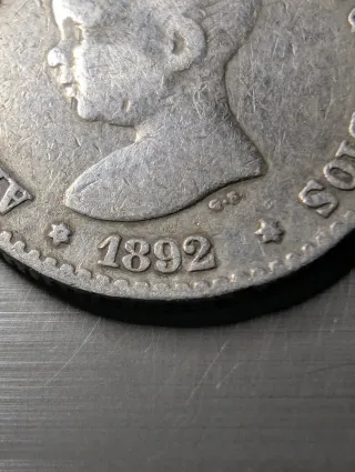 Alfonso XIII 50 cent 1892*62  plata