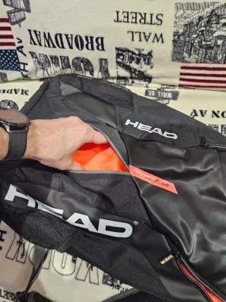 Mochila Paletero Head Tour Team Negra/Naranja