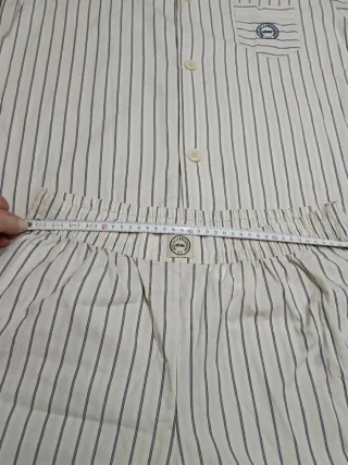 Pijama DIM Unisex Rayas Beige Talla M