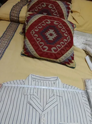 Pijama DIM Unisex Rayas Beige Talla M