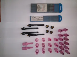 Soldadura tig 230v. Tungstenos, buzas y tapones.