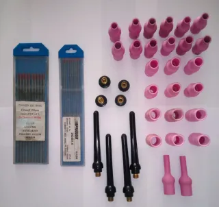 Soldadura tig 230v. Tungstenos, buzas y tapones.