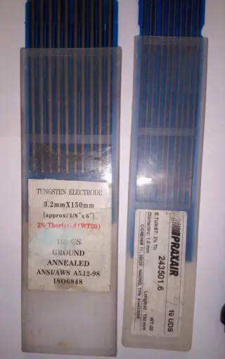 Soldadura tig 230v. Tungstenos, buzas y tapones.