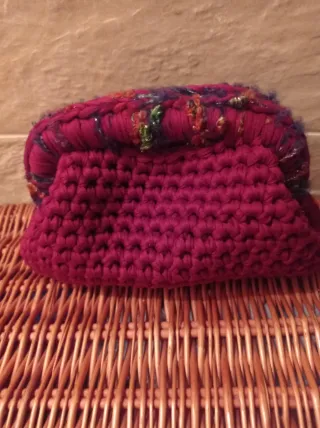 Borsetta/portatutto fatta a mano bordeaux