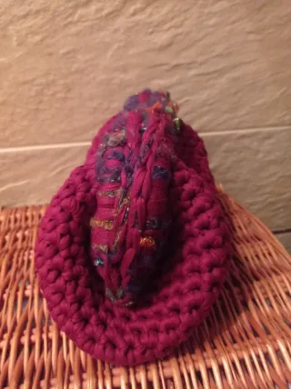 Borsetta/portatutto fatta a mano bordeaux