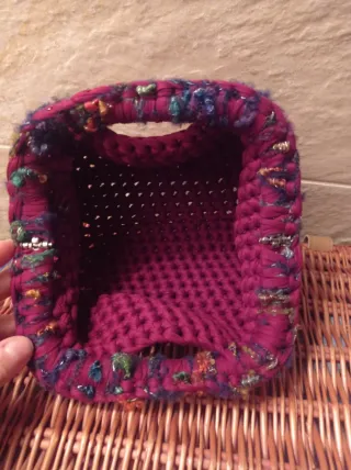 Borsetta/portatutto fatta a mano bordeaux