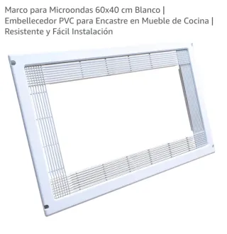 Marco Embellecedor Microondas Blanco PVC
