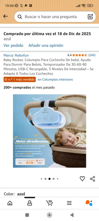 Movimiento para carro de bebe El carro se mueve.