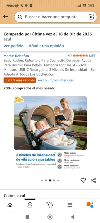 Movimiento para carro de bebe El carro se mueve.