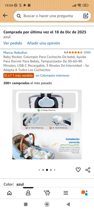 Movimiento para carro de bebe El carro se mueve.