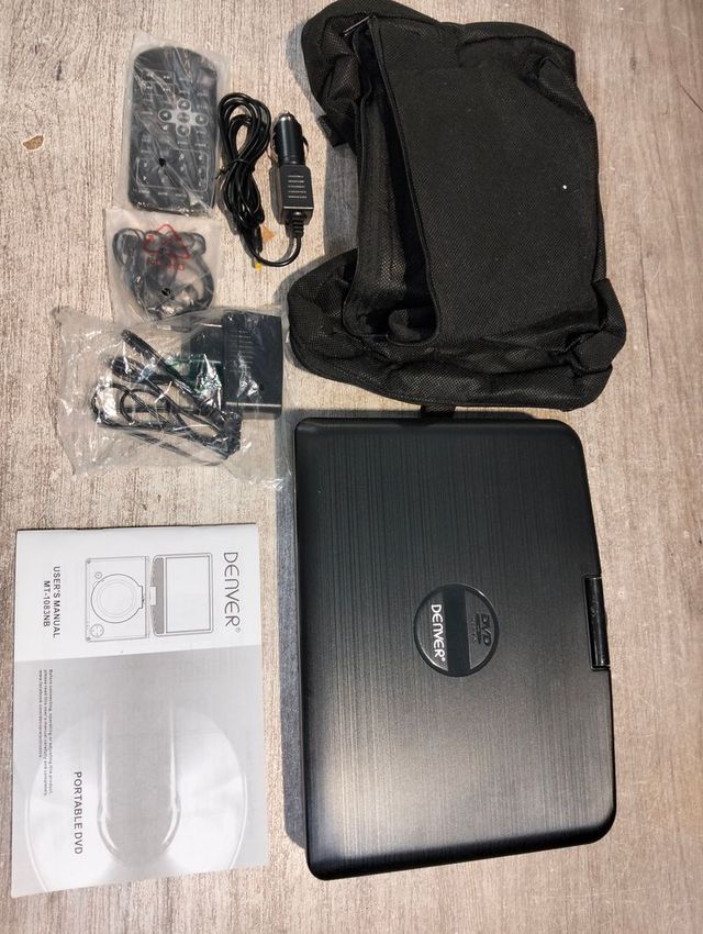 Reprodutor de DVD portátil DENVER MT-1083NB USB de 10,1 polegadas, preto