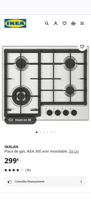 Placa de gas SKÅLAN