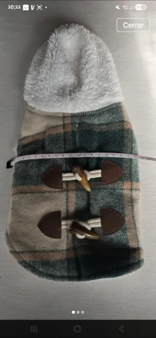 Abrigo a cuadros para perro