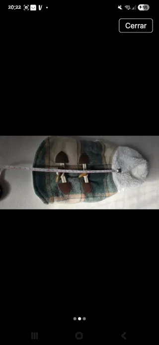 Abrigo a cuadros para perro