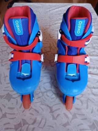 OXELO Patines extensibles, casco y protecciones