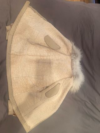 Chaqueta Piel Mujer Beige/Marrón