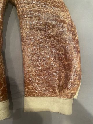 Chaqueta Piel Mujer Beige/Marrón