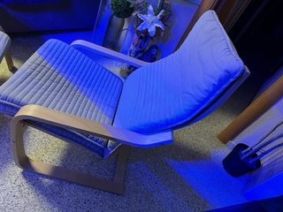 Butaca sillón tela y madera