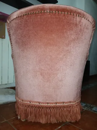 Sillón vintage rosa