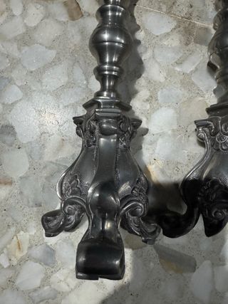Candelabros Vintage de Estaño