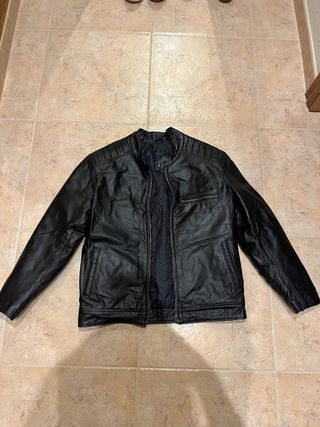 Chaqueta Piel Sintética Negra