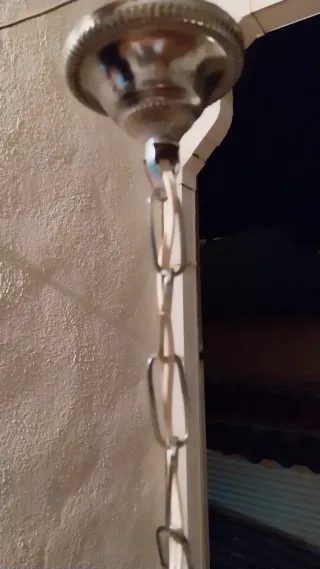 Lámpara de techo vintage cristal y metal