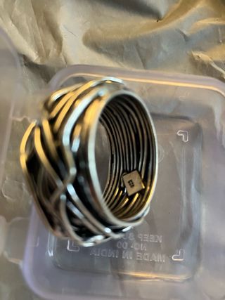 Anillo Alambre Plata Oxidada