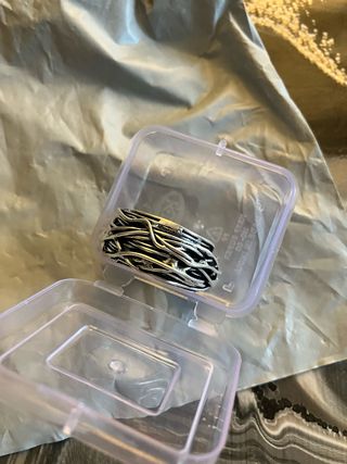 Anillo Alambre Plata Oxidada