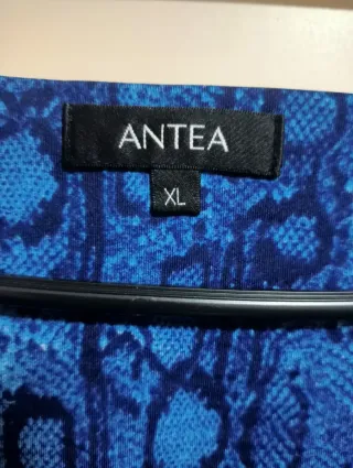 Vestido ANTEA azul estampado serpiente