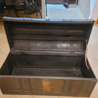 Baúl Vintage Madera y Metal