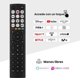 - Hisense 55E6NT- UHD 4K,VIDAA Smart TV, 55 Pulg