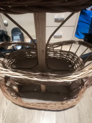 Estantería de mimbre de 3 niveles