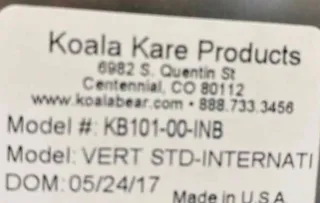 Cambiador vertical para bebés Koala Kare Nuevo.