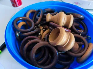 Anillas de madera para cortinas