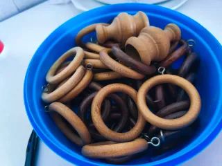 Anillas de madera para cortinas