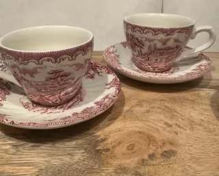 4 Tazas y Platos Churchill