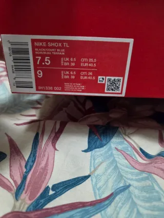 Nike Shox TL Black Court Blue 40.5 Nuove