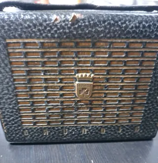 Radio Antigua Grundig Negra y Dorada