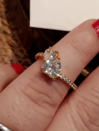 Anillo Diseño Oro y Plata