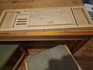 Bandeja de madera multiusos para baño