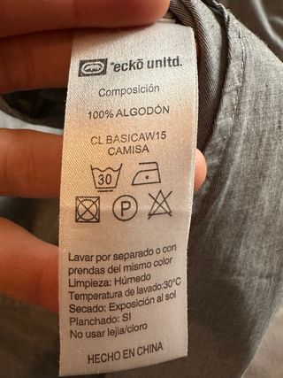 Camisa gris hombre talla M