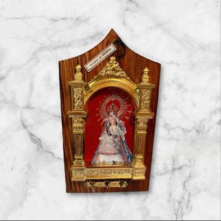Cuelga llaves religioso madera y dorado