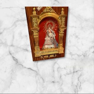 Cuelga llaves religioso madera y dorado