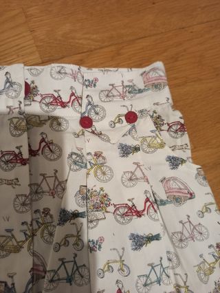 Falda estampada bicicletas
