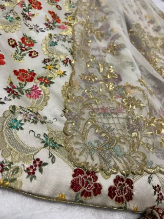 Traje Fallera Niña Blanco Roto Talla 10-12