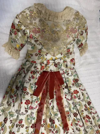 Traje Fallera Niña Blanco Roto Talla 10-12