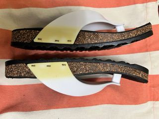 Sandalias Rosa Cas Negras y Blancas