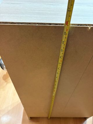 Zapatero 2 compartimentos madera y blanco