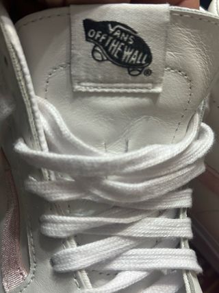 Sneakers Vans Sk8-Hi Bianche e Rosa (SEMINIBILI)