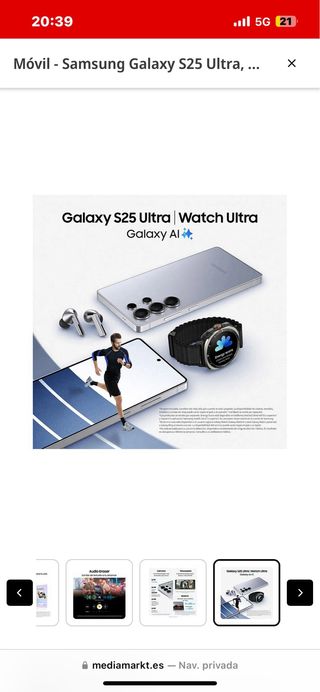 Samsung Galaxy S25 Ultra Negro/Gris